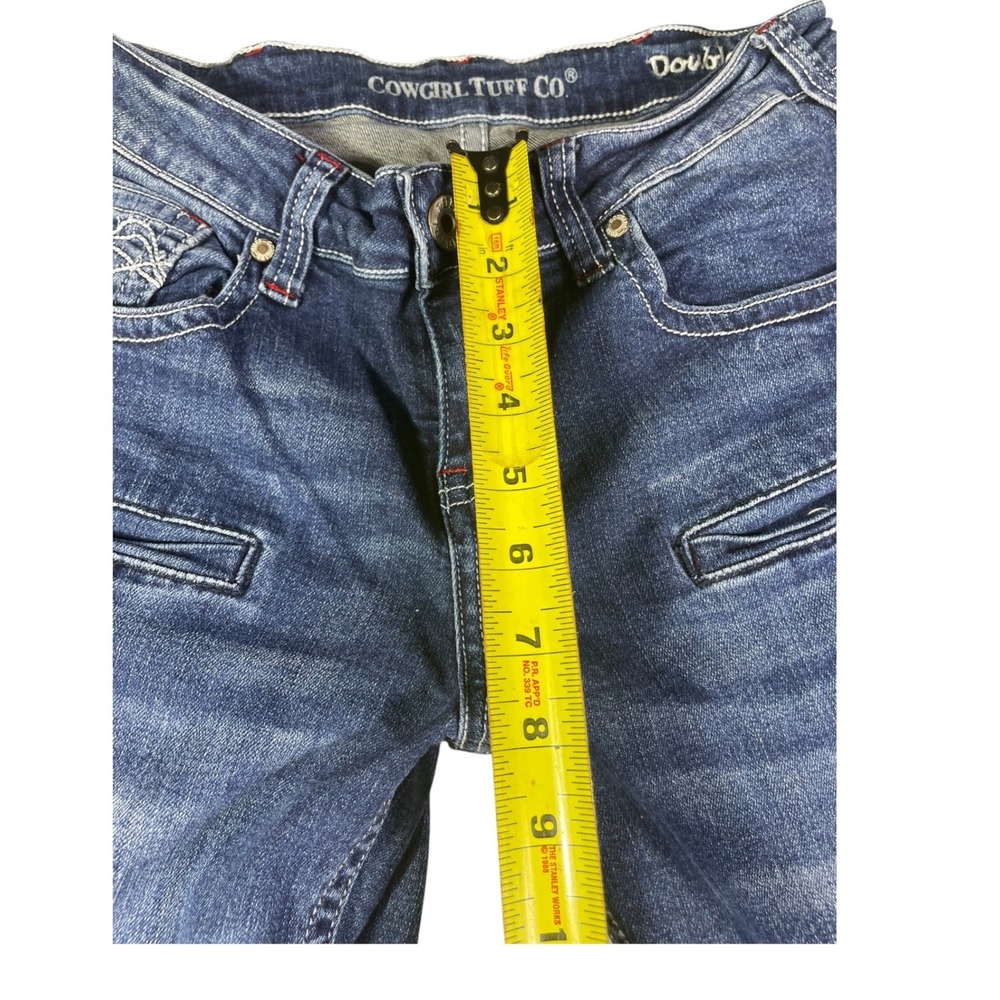 Cowgirl Tuff Co Women Blue Bootcut Western Jeans Barbed Wire‎ Pocket W26 L31